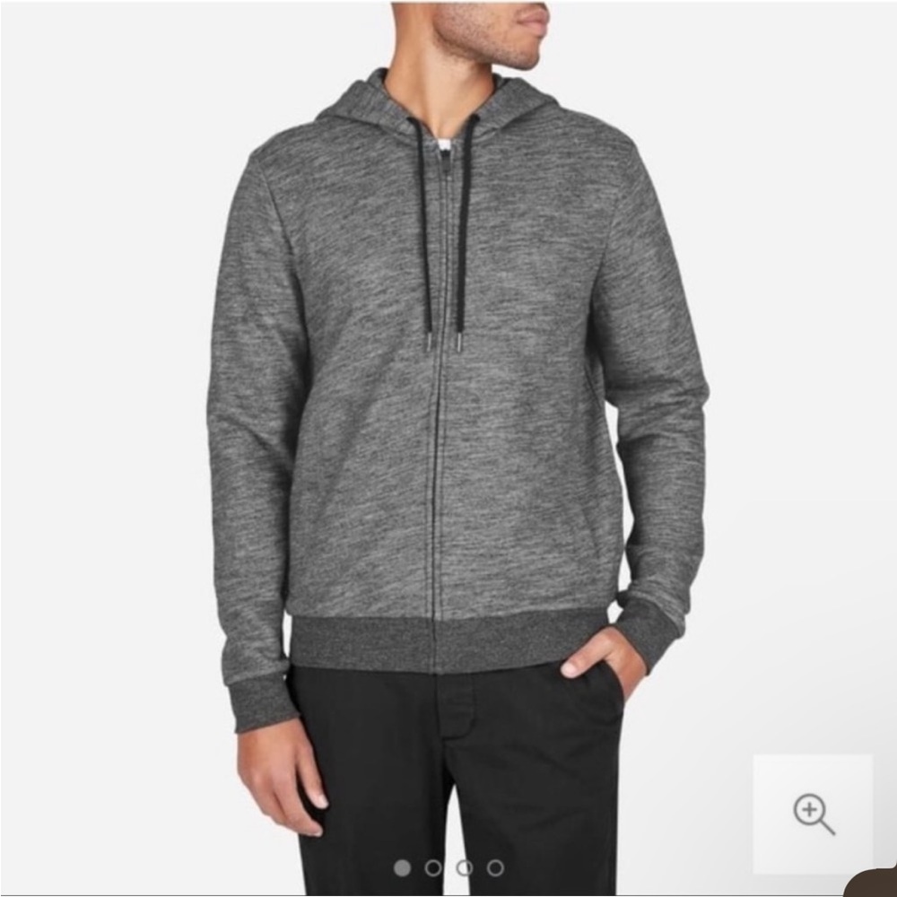 Everlane The Zip Front Hoodie in Gray